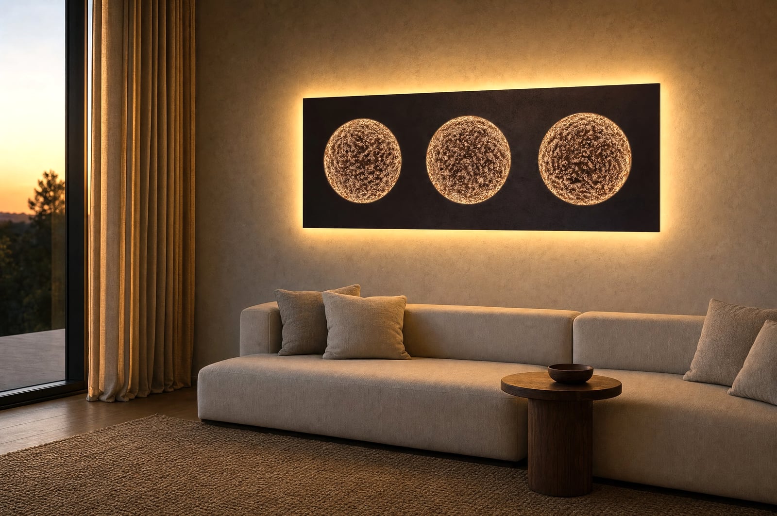 Galaxy, Lichtkunstwerk aus dem Atelier Kathrin Geller