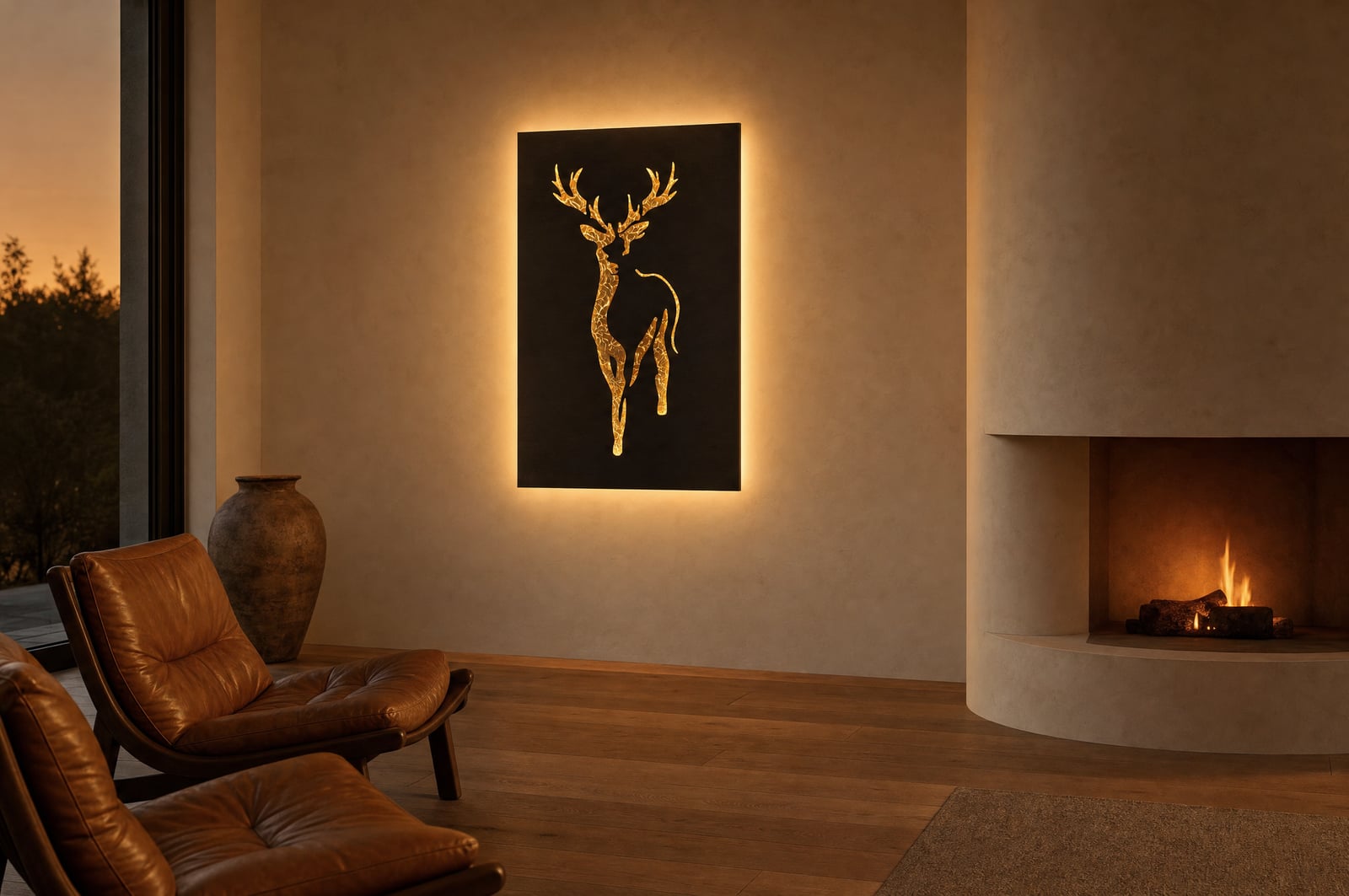 Kategorie Hirsch, Lichtkunstwerk aus dem Atelier Kathrin Geller